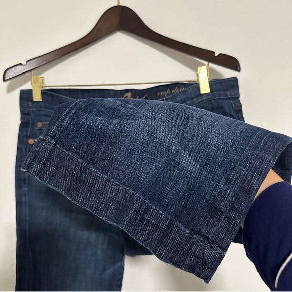 7 For All‎ Mankind Dojo Capri Blue Jeans Womens Size 31 Denim - Picture 7 of 11